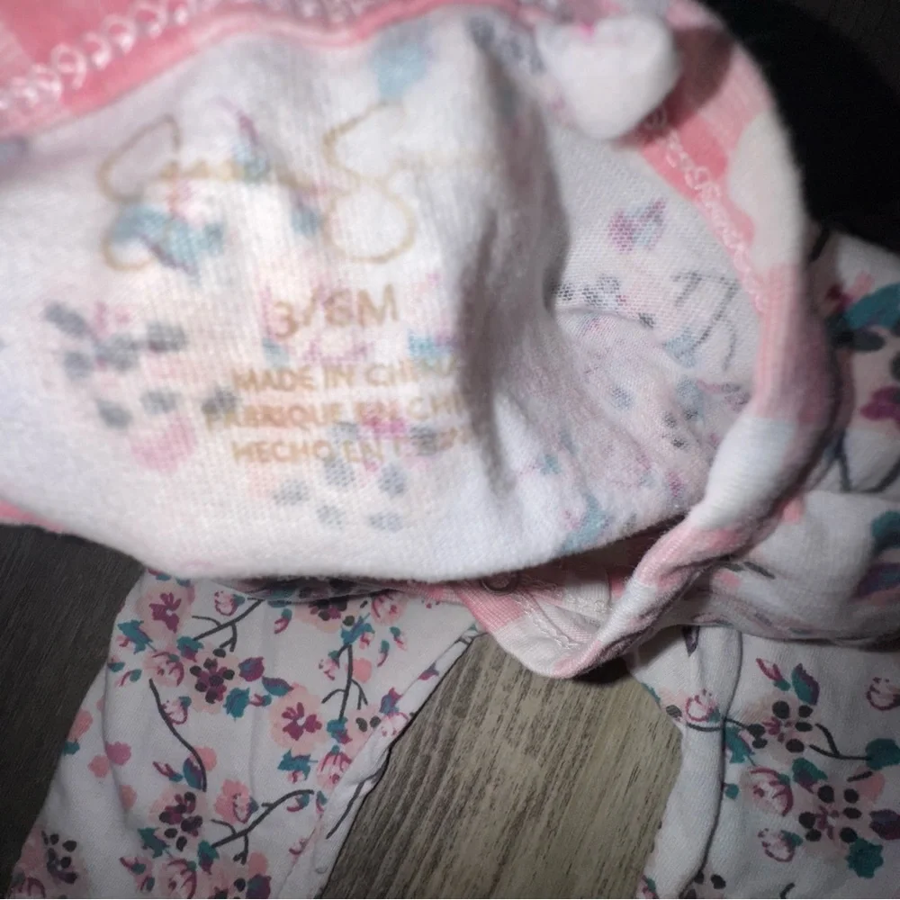 ☀️6/$20☀️ Jessica Simpson Pink Floral Baby Pajama Set